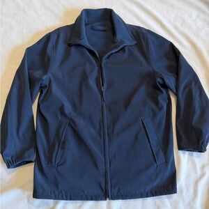 ROUNDTREE & YORKE Reversible Travel Coat Jacket Water Resistant Navy Blue Large